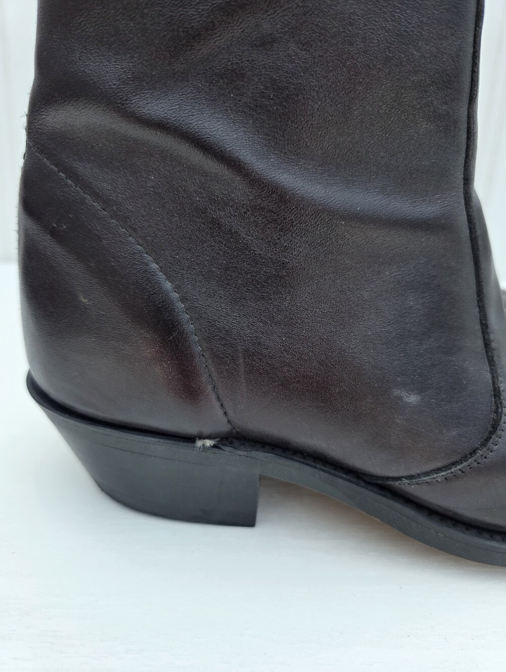 Laredo Western Brown Leather Ankle Boots Zip Up Round Toe Mens Size 7D - Picture 12 of 12